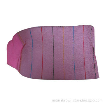 Body Exfoliating Gloves in Pink